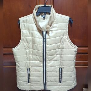 Puffer Quilted Vest with Zipper & Pockets Excellent Condition